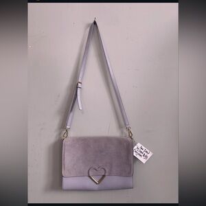Chic lilac purple Heart Detail Laptop Bag